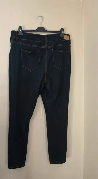 Firetrap Navy Blue High Waisted Skinny Jeans Women's Size 22