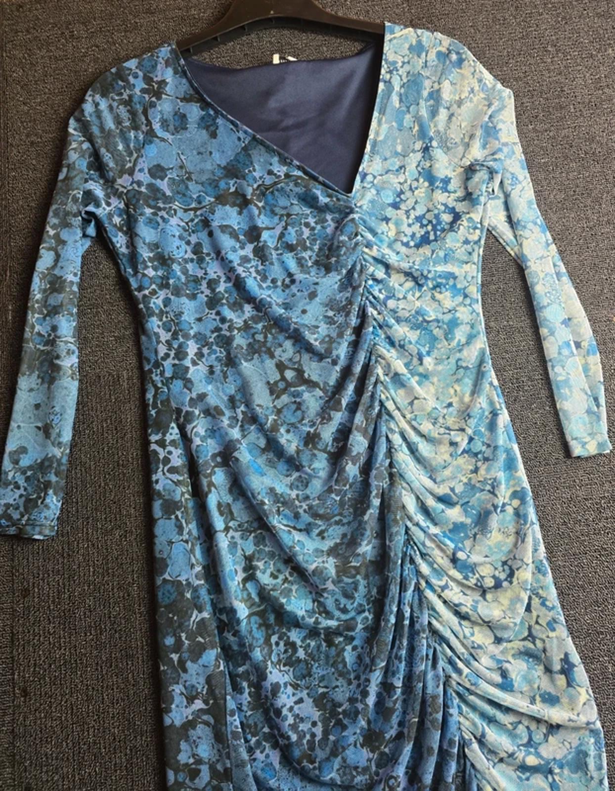 Warehouse Petite Dress Blue Size 14 Bodycon Midi Weekend