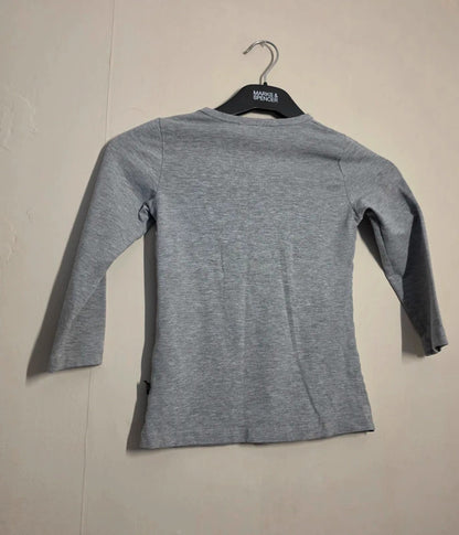 Kayla Kids Girls Grey & Silver Sequin Lightning Bolt Long Sleeve Top Age 5–6 Years