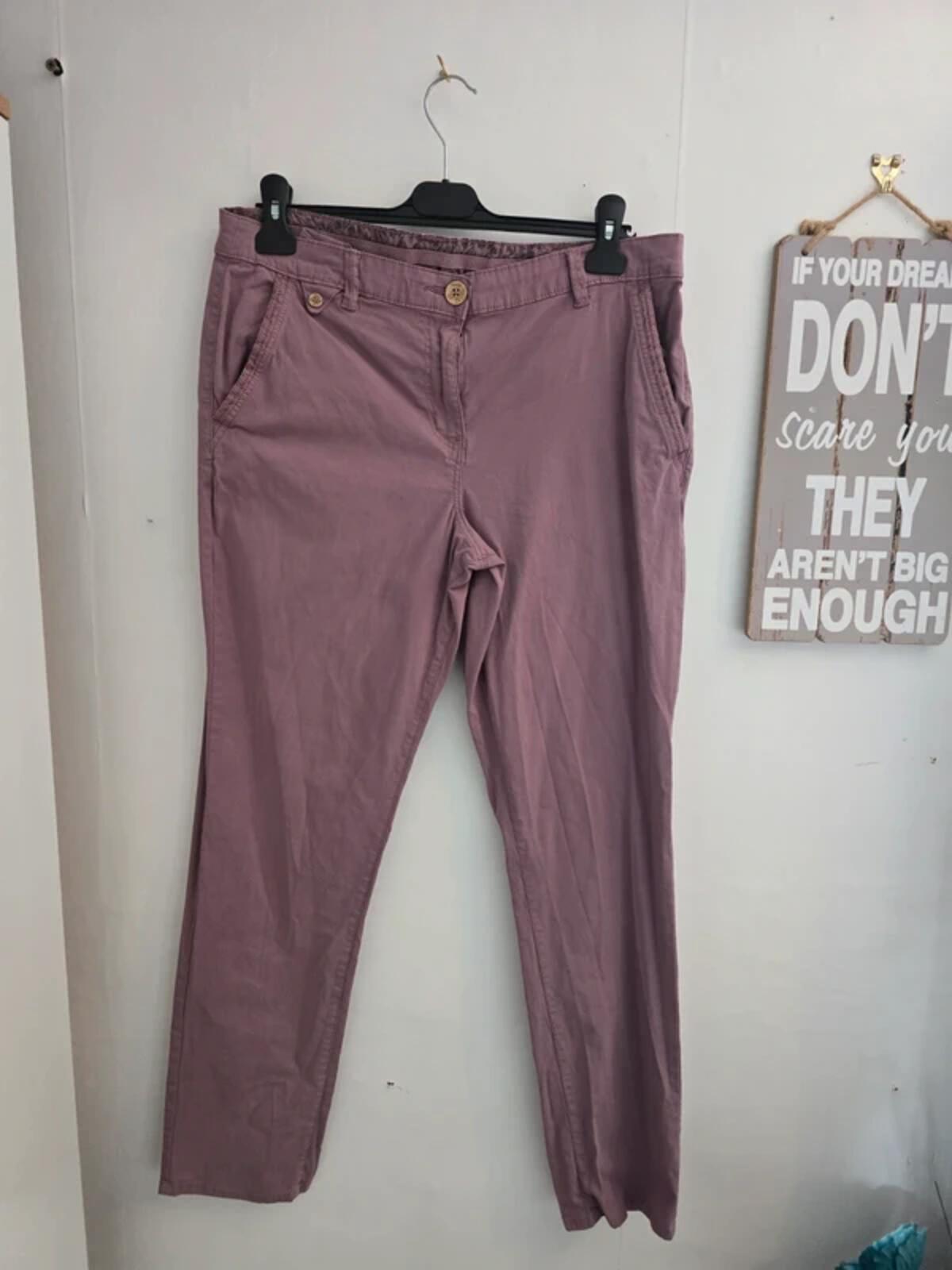 Mantaray Purple Slim Leg Chinos Size 14 Short