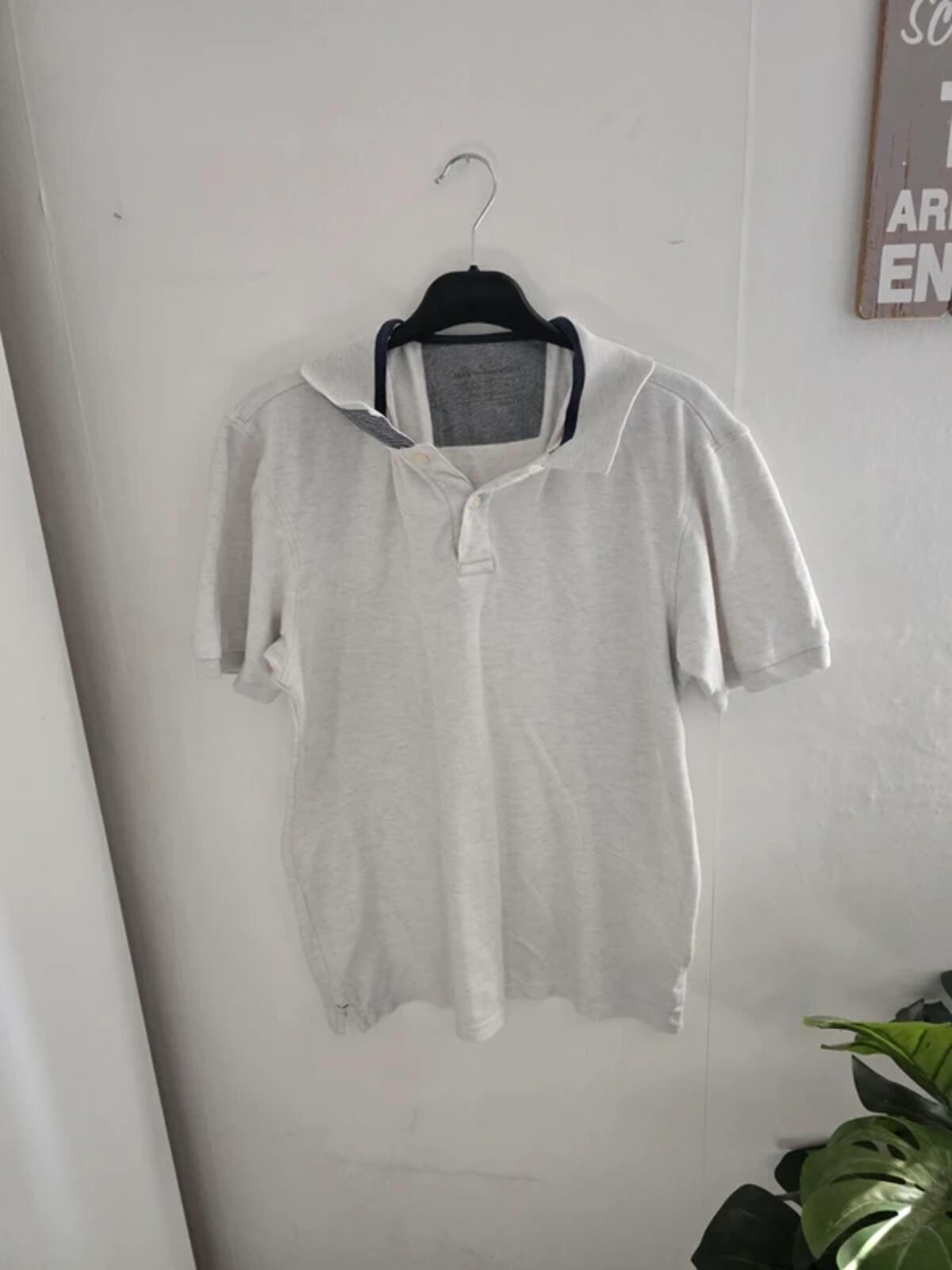 Marks & Spencer Mens Cream Off White Pique Polo Shirt Size Small