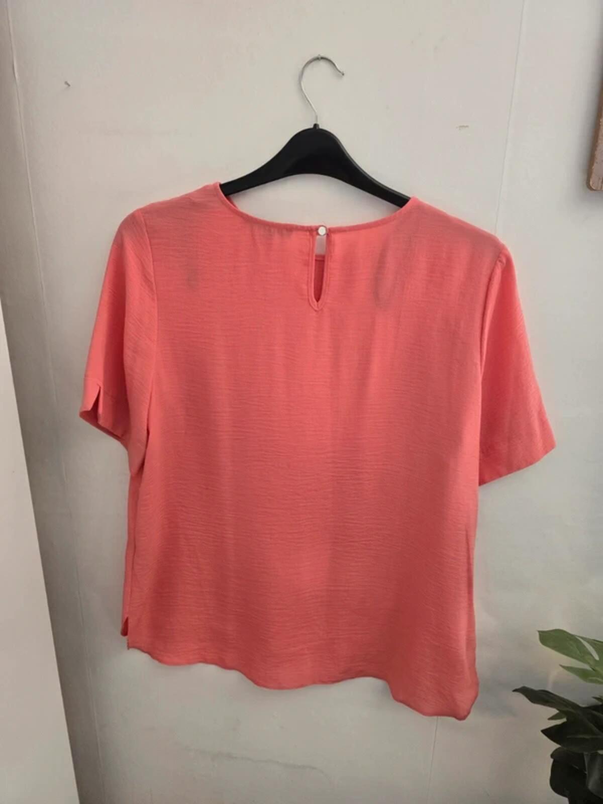 Primark Coral Pink Relaxed Oversized Blouse Size 16