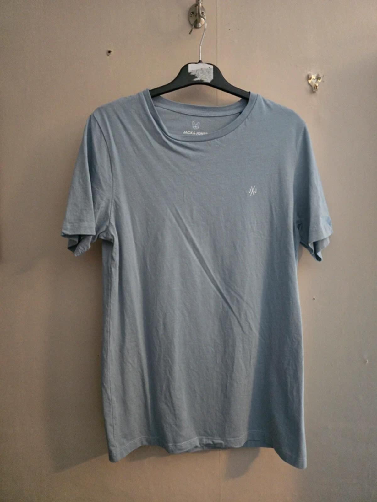 Jack & Jones Boys Light Blue Cotton T-Shirt Age 16 Years Short Sleeve  Tee