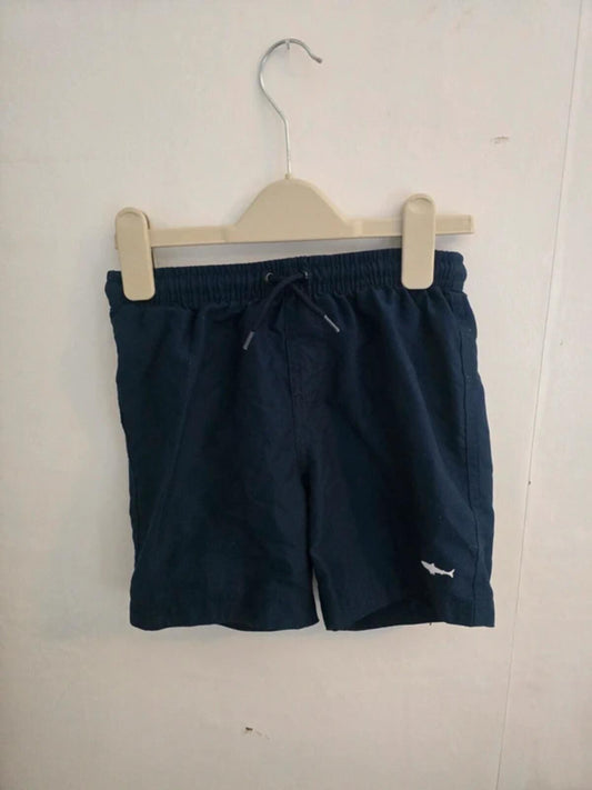 Primark Boys Navy Shark Swimming Trunks Age 6-7 Years
