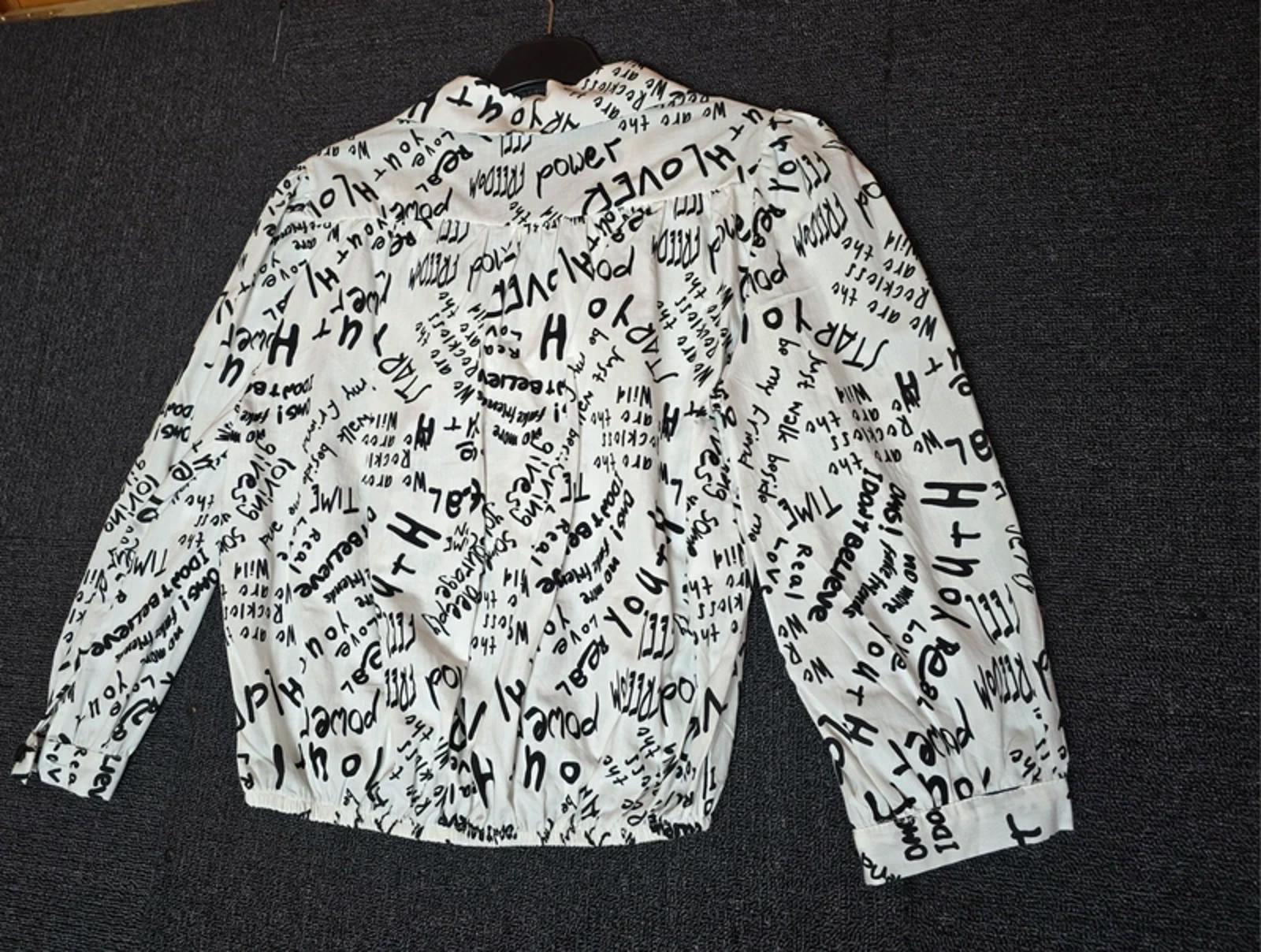 Yare By CSM Shirt White & Black Small Size 8/10 Print Crop New