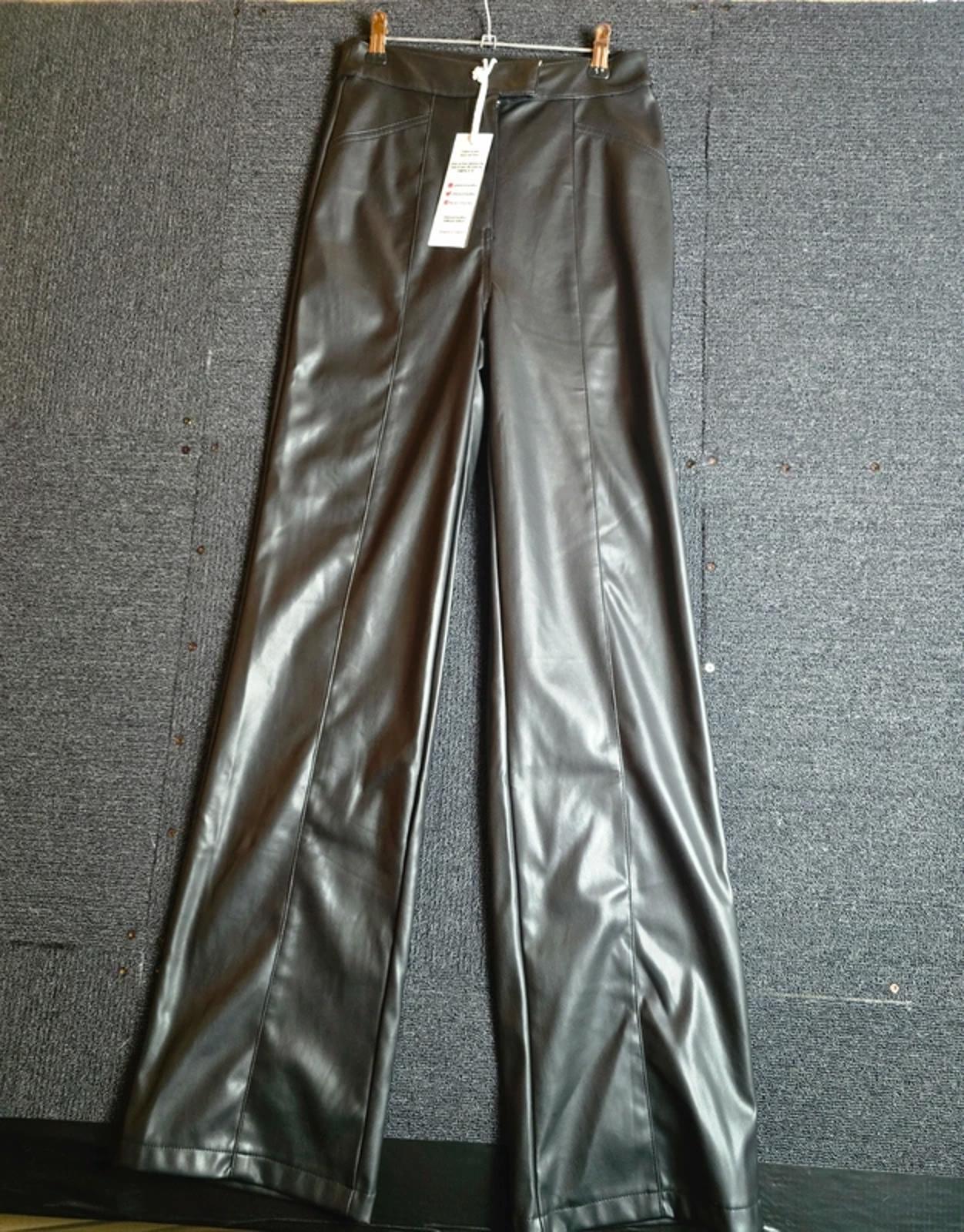 Urban Bliss Black Faux Leather Trousers NWT Size 6 High Waist Flared
