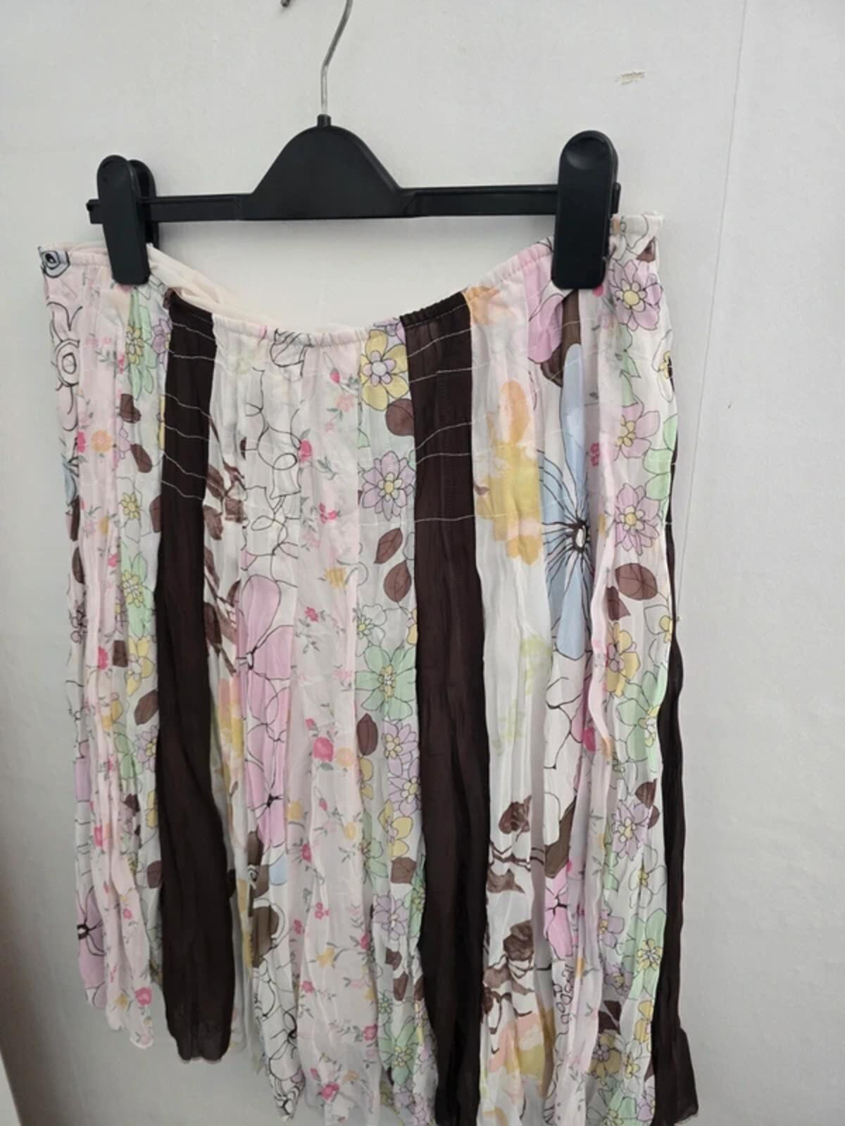 Marks and Spencer Floral Pleated Midi Skirt Size 14 Regular