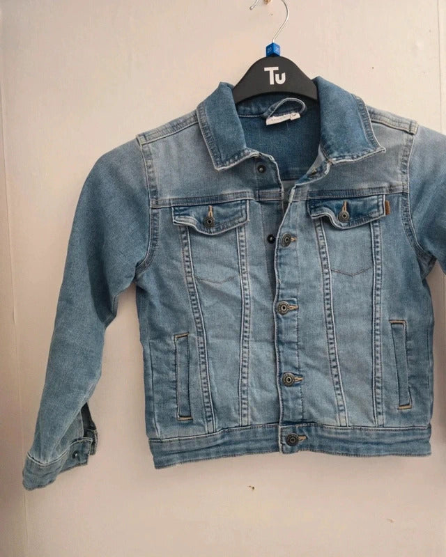 Name It Girls Denim Blue Stretch Jacket Age 7 Years
