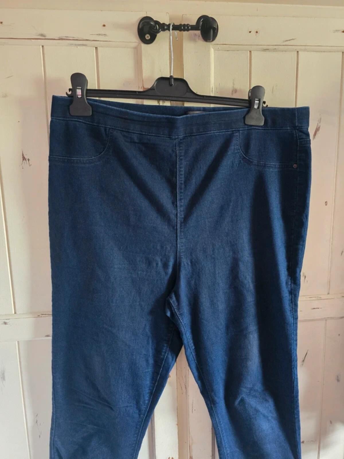 Matalan Men's Dark Navy Blue High-Waisted Cropped Jeggings Size 16