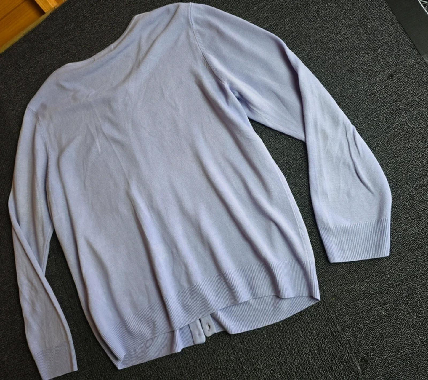 Marks & Spencer Lilac Cardigan Size 16 Classic Button Up Lightweight Knit