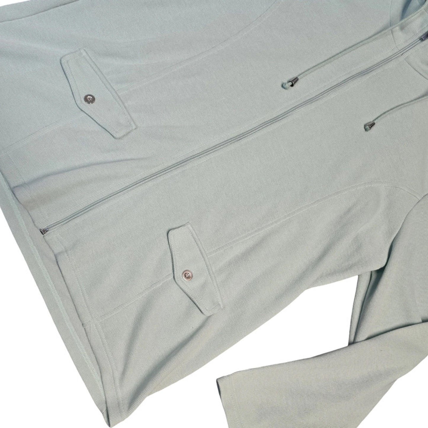 Damart Mint Green Zip Up Jacket Size 18/20 Funnel Neck Causal