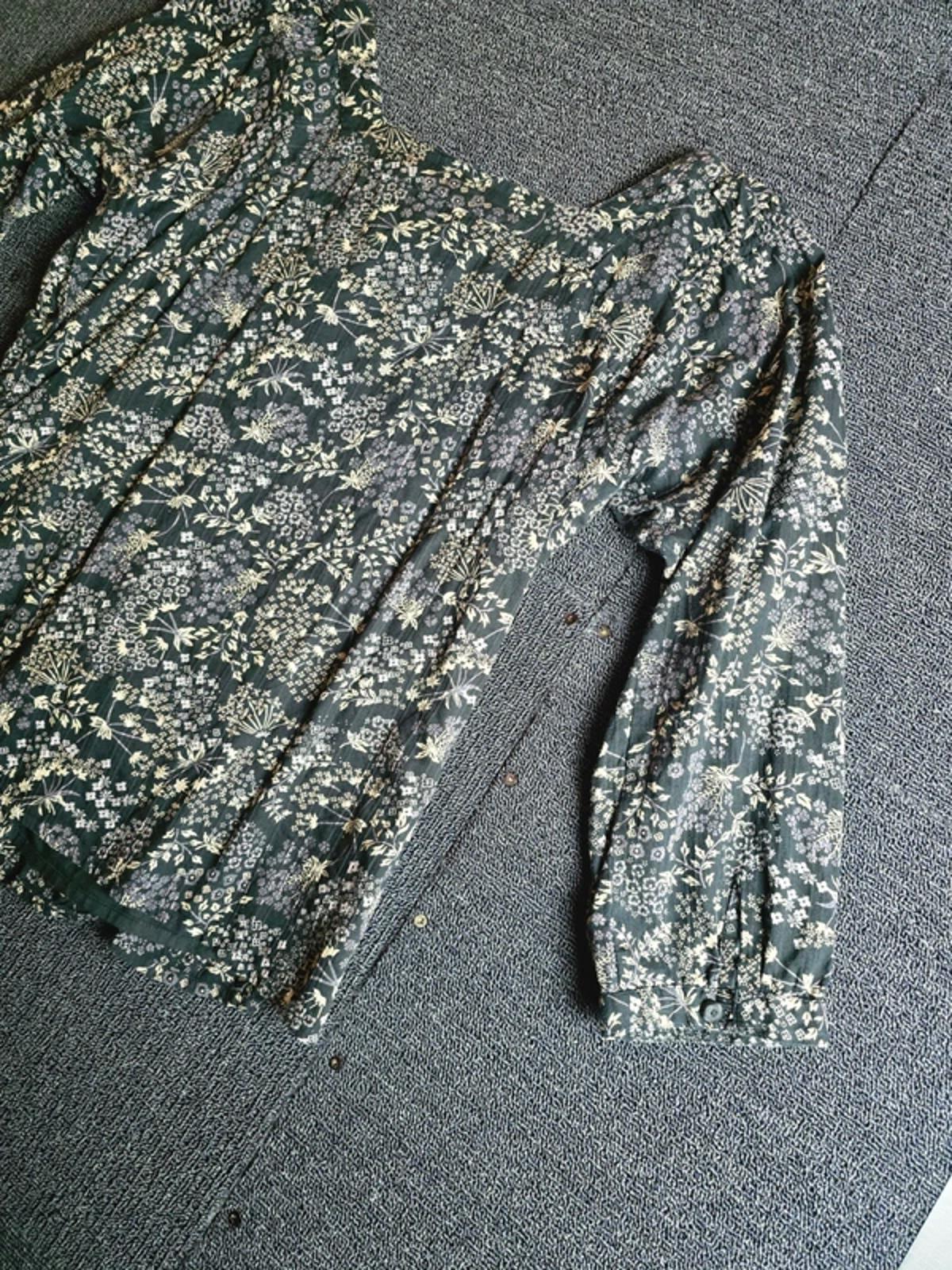 Principles Blouse Black & Brown Size 10/12 Floral Y2k Causal