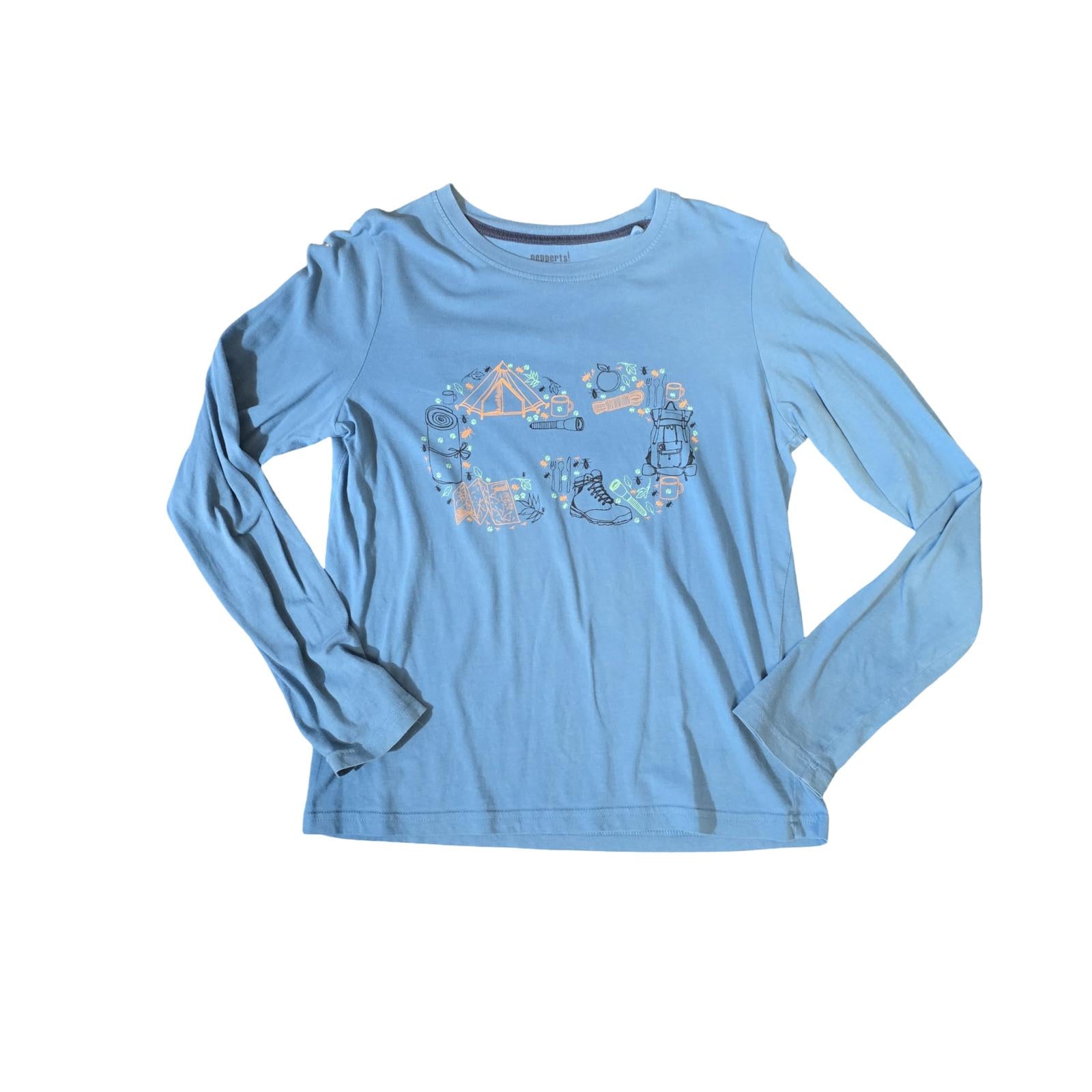 Pepperts Boys Blue Long Sleeve T-Shirt – Age 10–12 – 100% Cotton