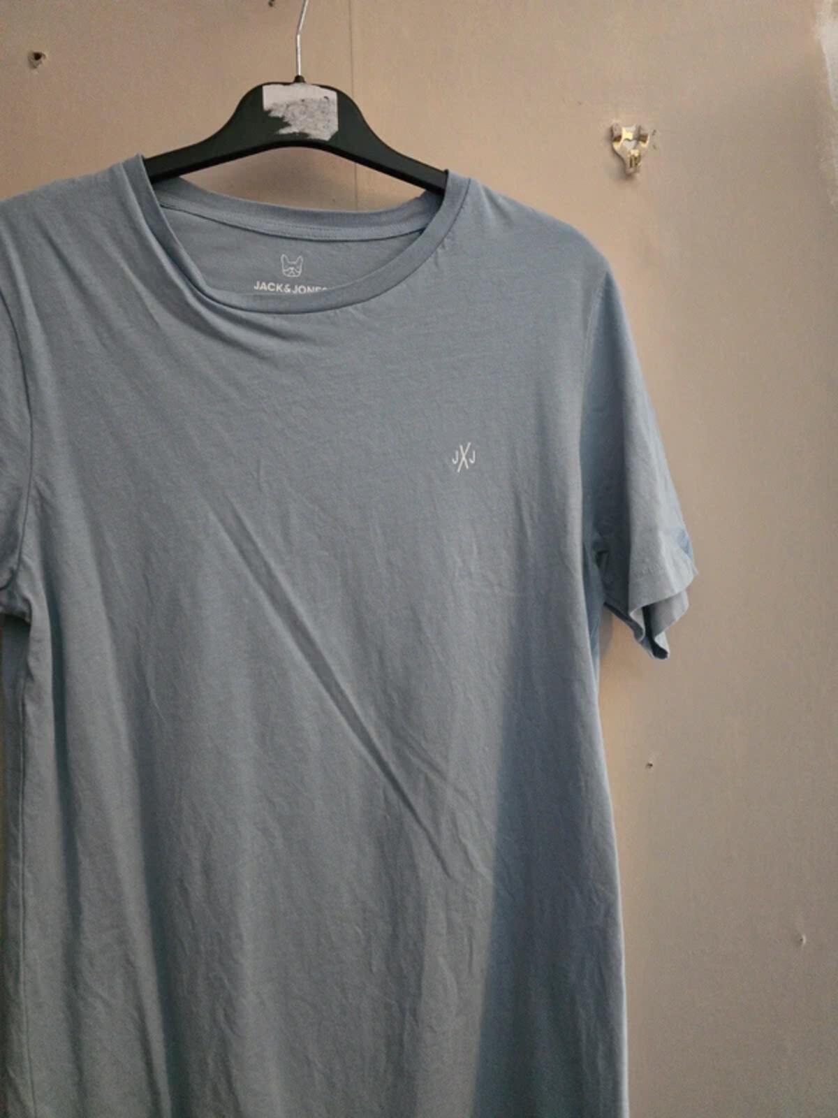 Jack & Jones Boys Light Blue Cotton T-Shirt Age 16 Years Short Sleeve  Tee