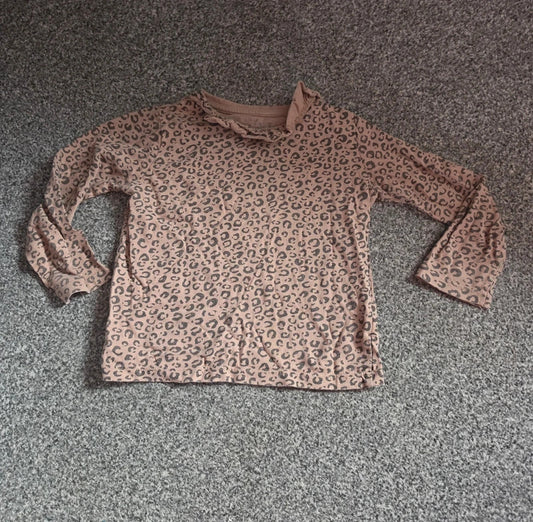 Evie Angel Girls Animal Print Long-Sleeved Top 2-3years