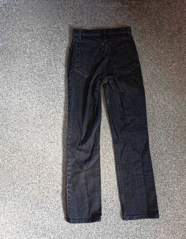 Abercrombie & Fitch The 90s Straight Black High Rise Jeans W23 Short Size 4