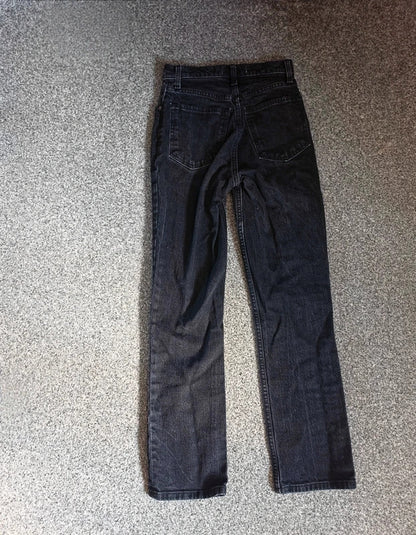 Abercrombie & Fitch The 90s Straight Black High Rise Jeans W23 Short Size 4