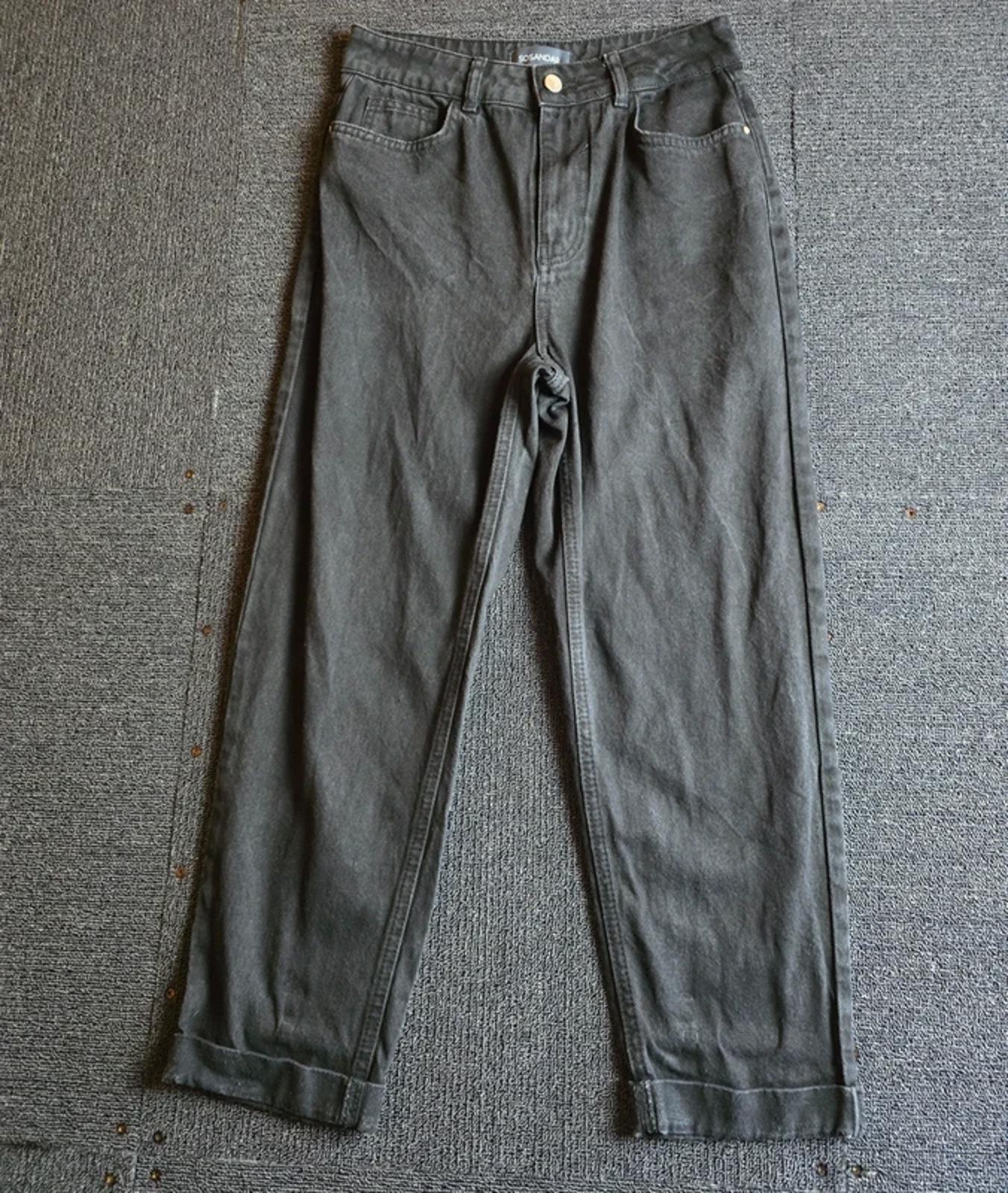 Sosandar Black Slim Fit High-Waisted Jeans Size 8 Short Causal