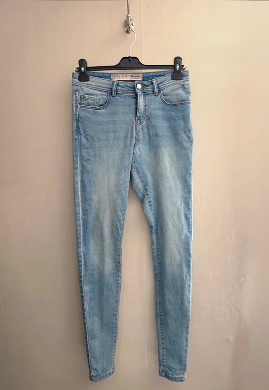 Primark Light Blue Skinny Stretch Denim Jeans Size 12
