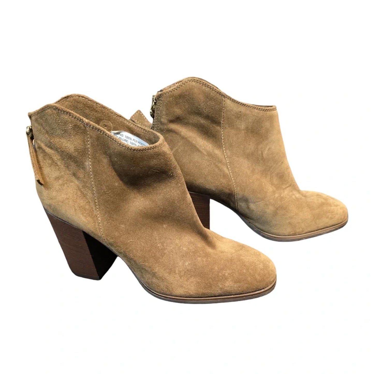 Clarks Narrative Ankle Boots Light Brown Size 8 Block Heel New