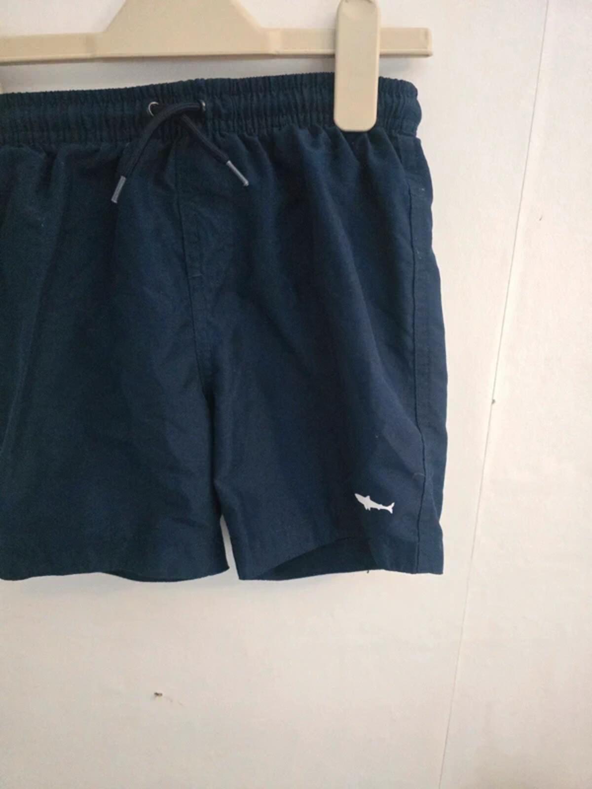 Primark Boys Navy Shark Swimming Trunks Age 6-7 Years