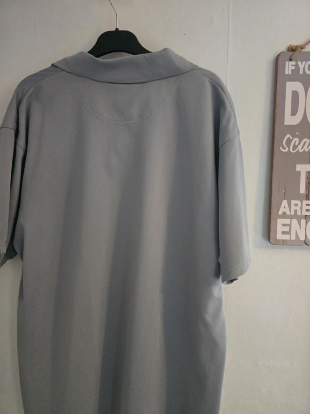 Henbury Men's Light Grey Short Sleeve Polo Top Size XXL