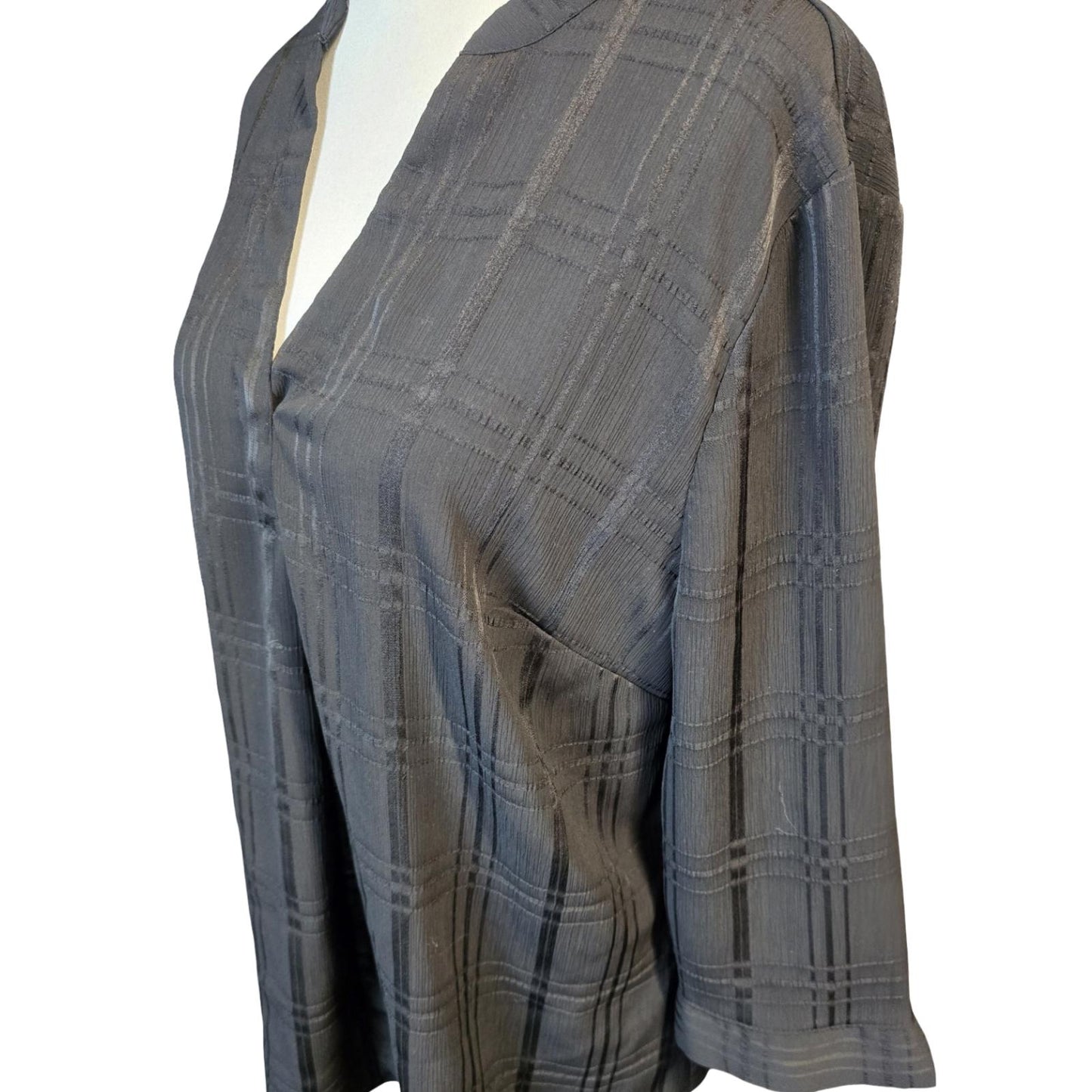 Black Blouse Size 16 Work Nutmeg