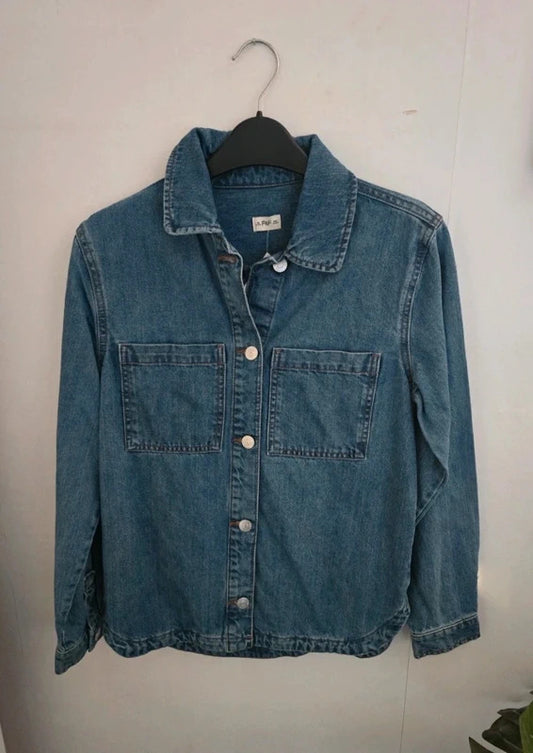 F&F Girls Oversized Blue Denim Shirt  Age 11-12 Years