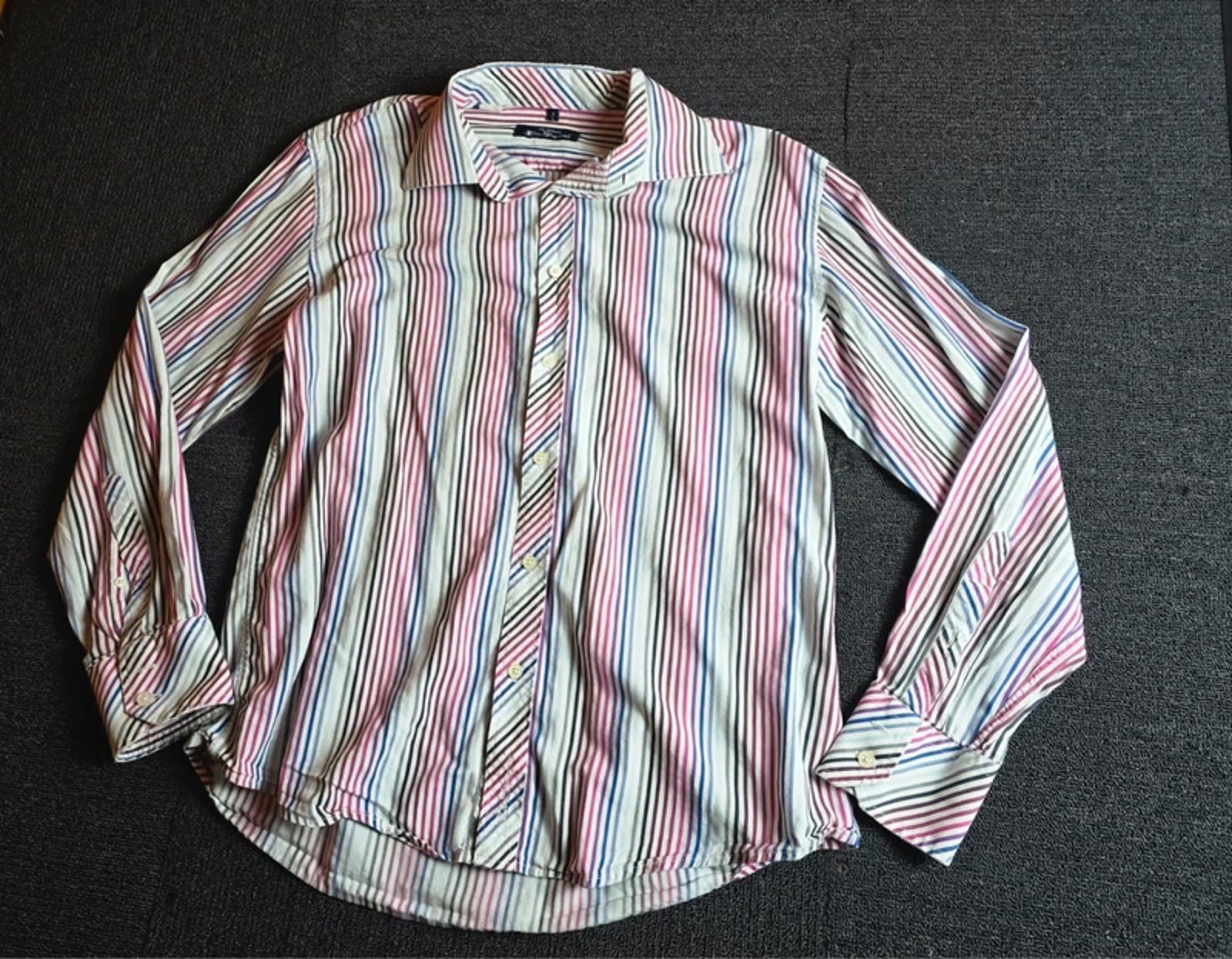 Ben Sherman Mens Stripe Shirt Multicolour Size L Smart Casual