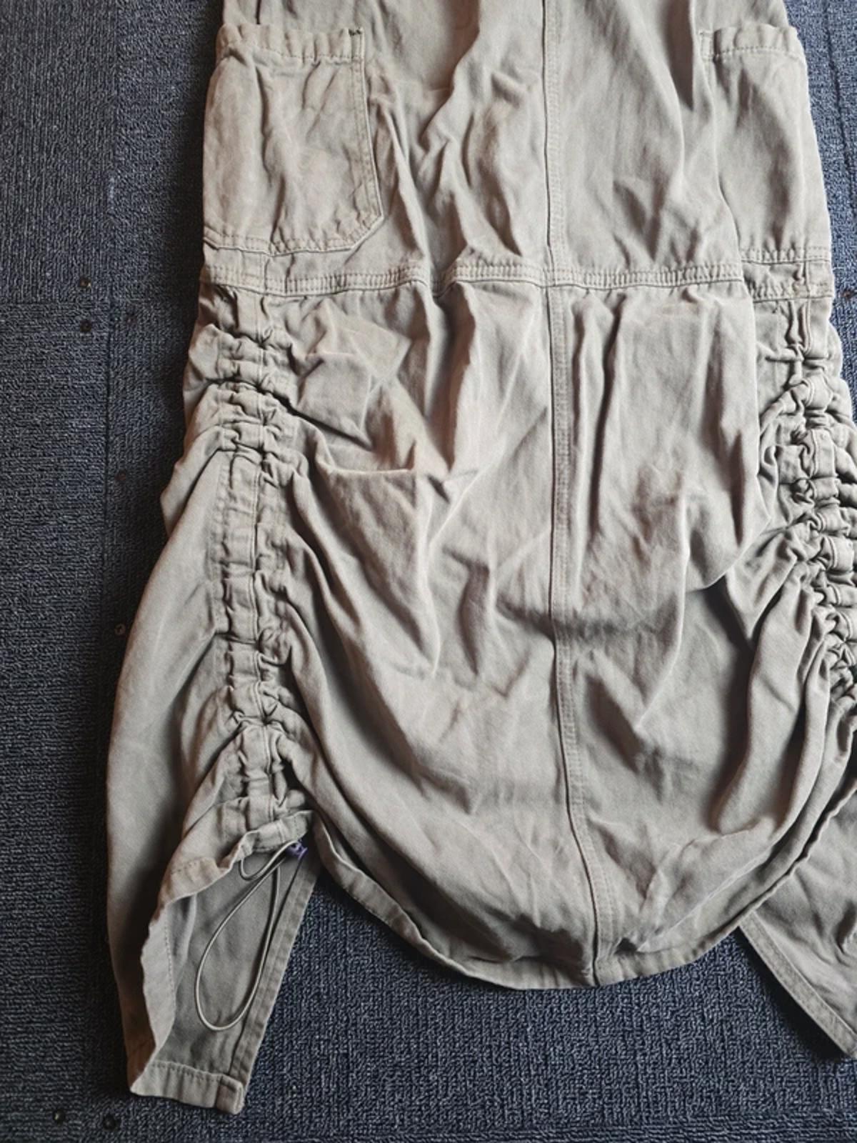 Stradivarius Khaki Cargo Skirt XS Size 6/8 Utility Drawstring Midi