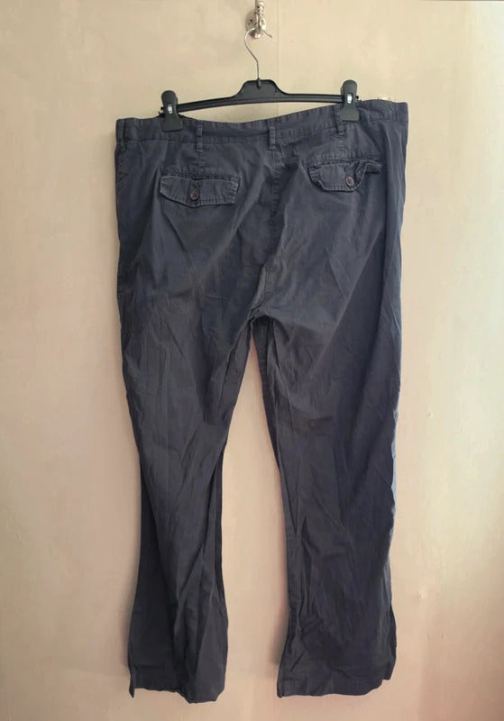 Cotton Traders Dark Grey High-Waisted Flared Trousers Size 22