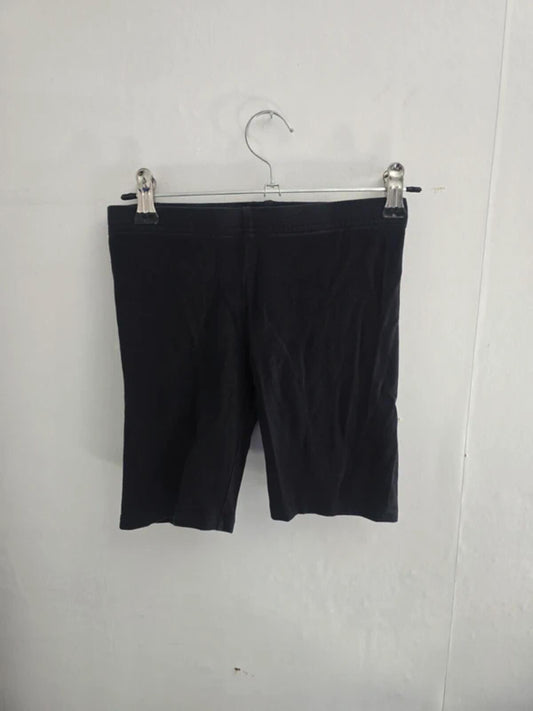 F&F Girls Black Cotton-Blend Cycle Shorts Age 9-10