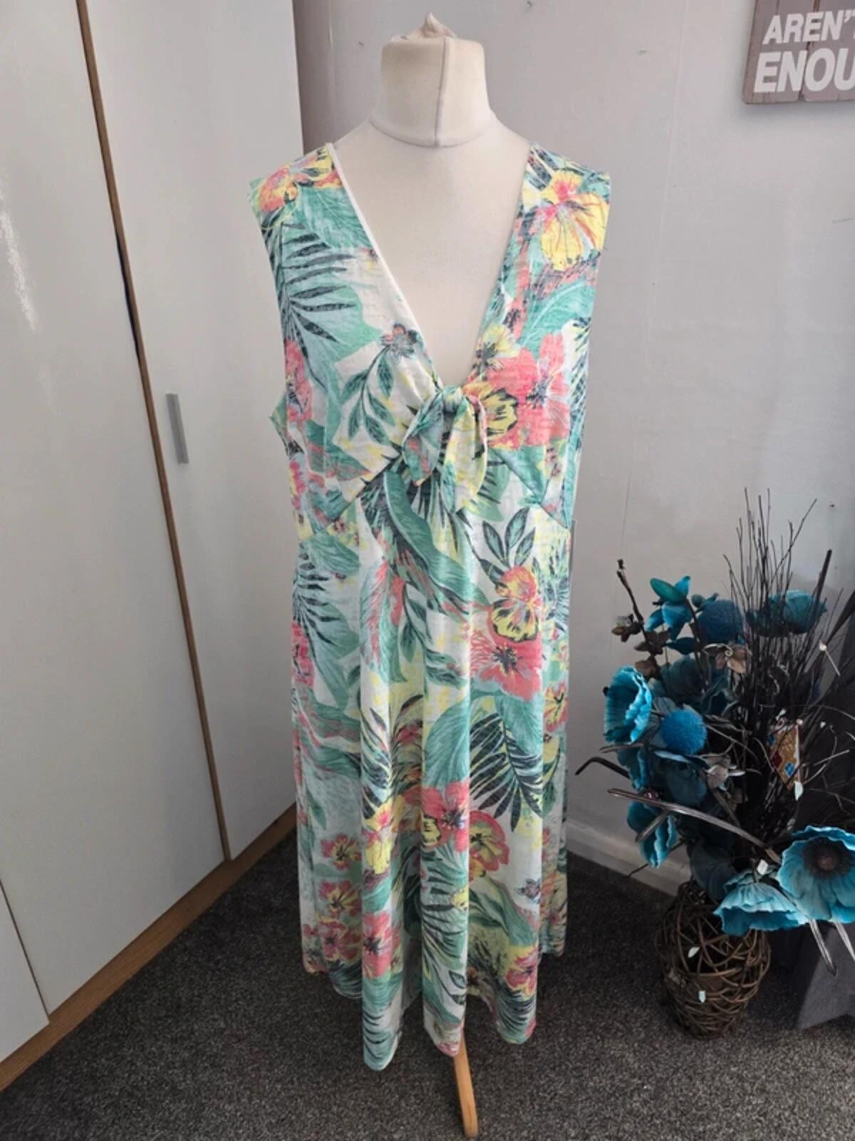 Roman Multi-Coloured Floral Maxi Dress Size 20 NWT