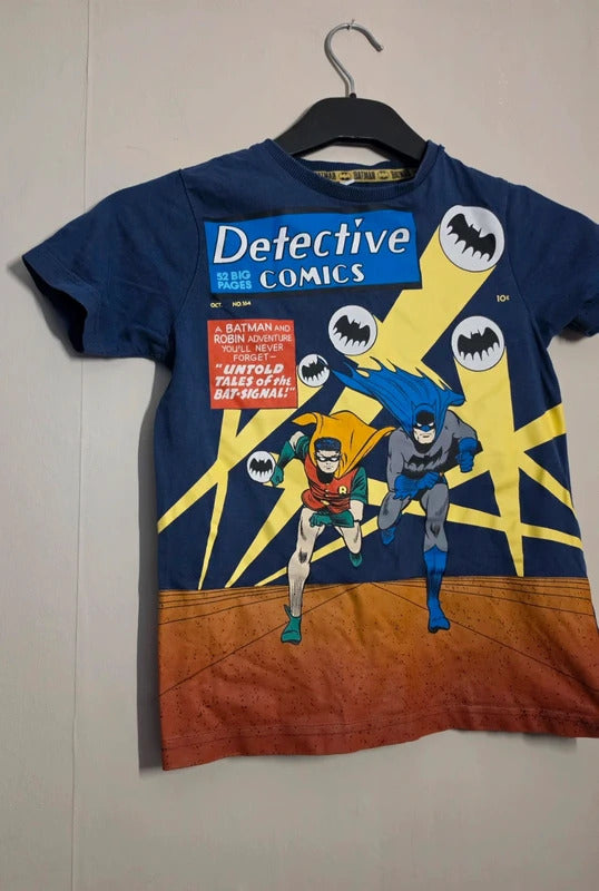 Marks & Spencer Boys Batman & Robin Comic Print T-Shirt Age 5–6 Years