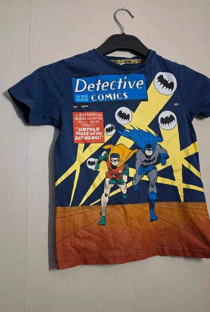 Marks & Spencer Boys Batman & Robin Comic Print T-Shirt Age 5–6 Years