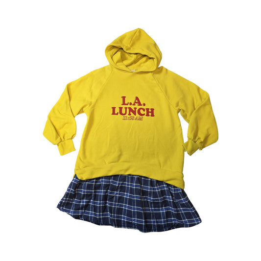 Zara Girls Yellow Hoodie Jumper Dress Blue Skirt Style 11–12 Years