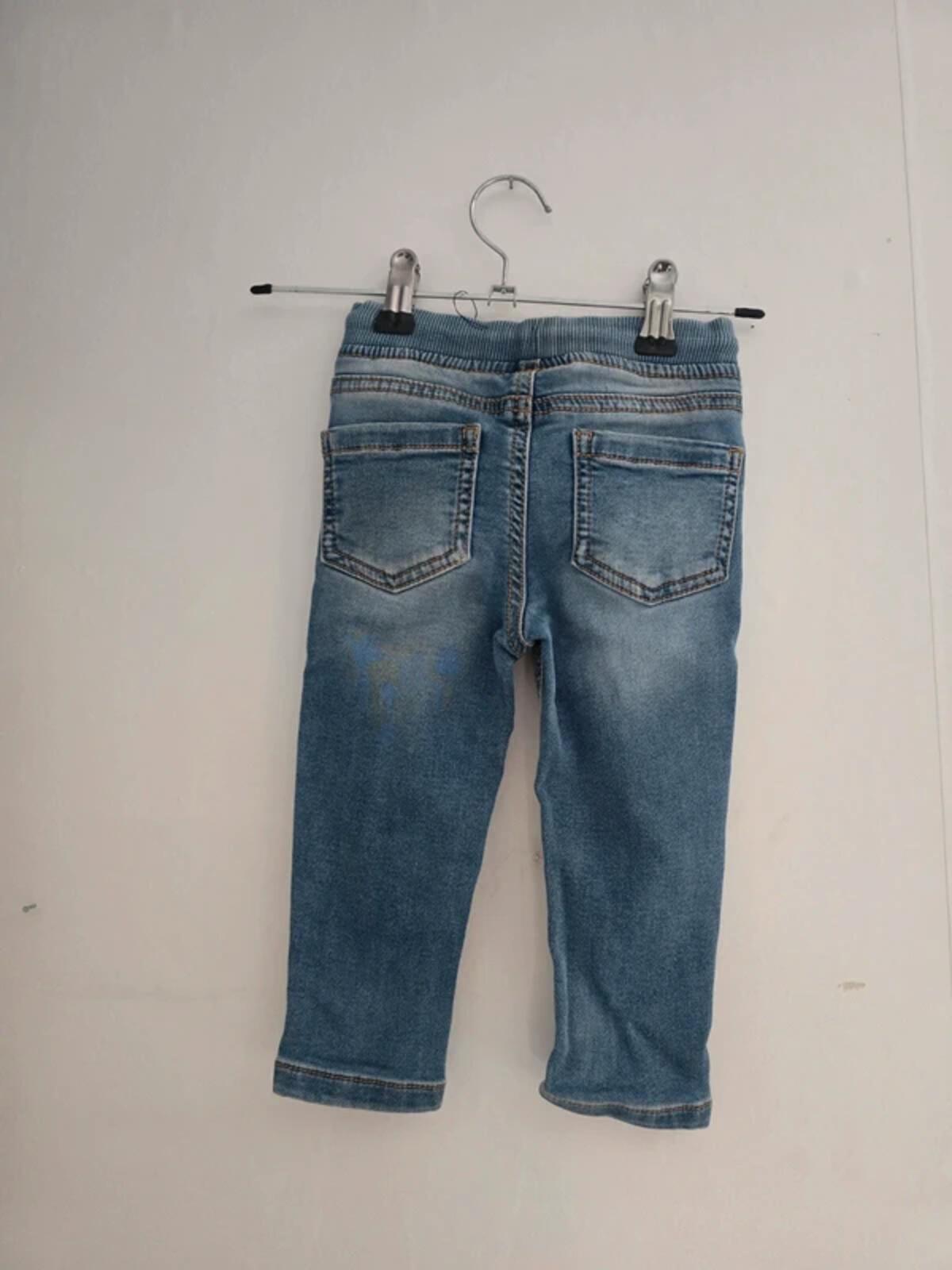 F&F Boys Navy Skinny Jeans with Drawstring Waist 6-9 Months