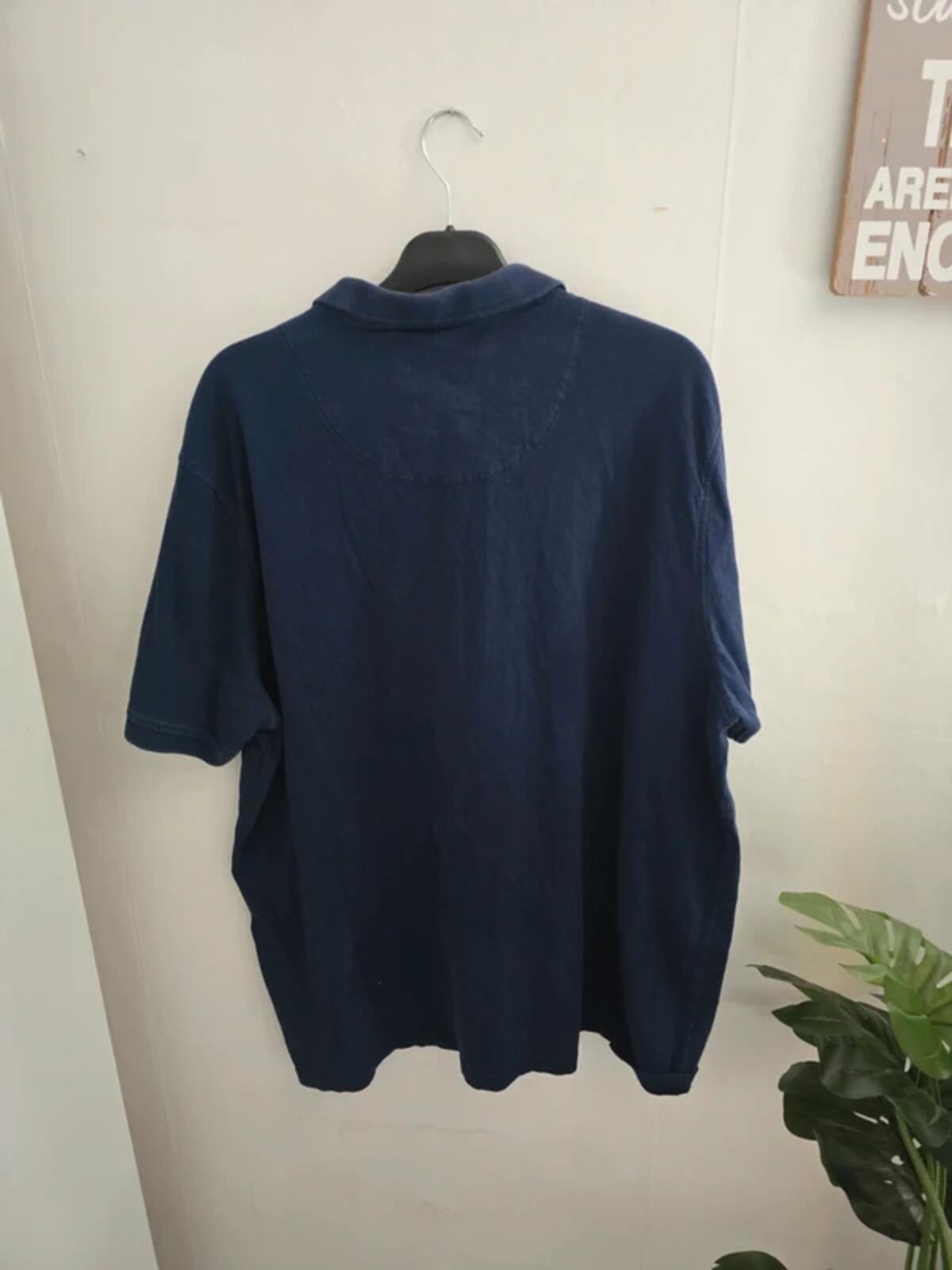 George Mens Navy Blue Cotton Short Sleeve Polo Shirt Size 3XL