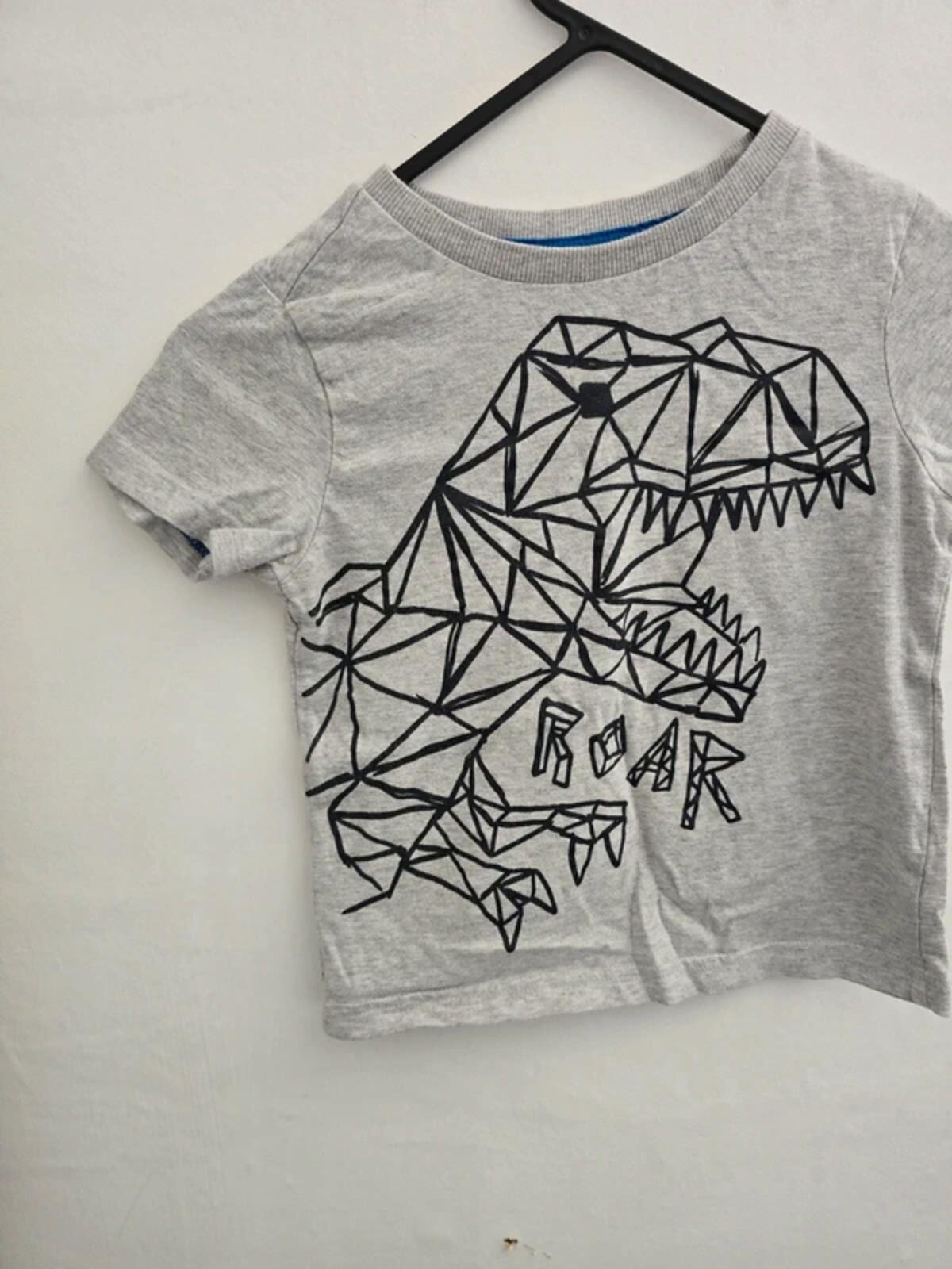 F&F Boys grey dinosaur t-shirt 3-4years