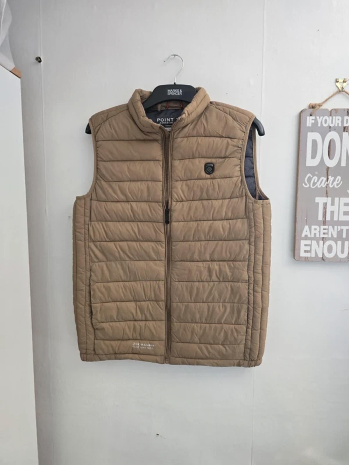 Point Zero Mens Navy Lightweight Padded Gilet Size Medium