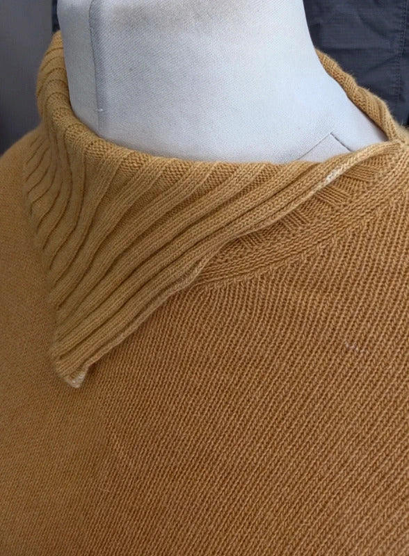 Vintage Armani Jeans Mustard Yellow Angora Wool Knit Jumper Made in Italy