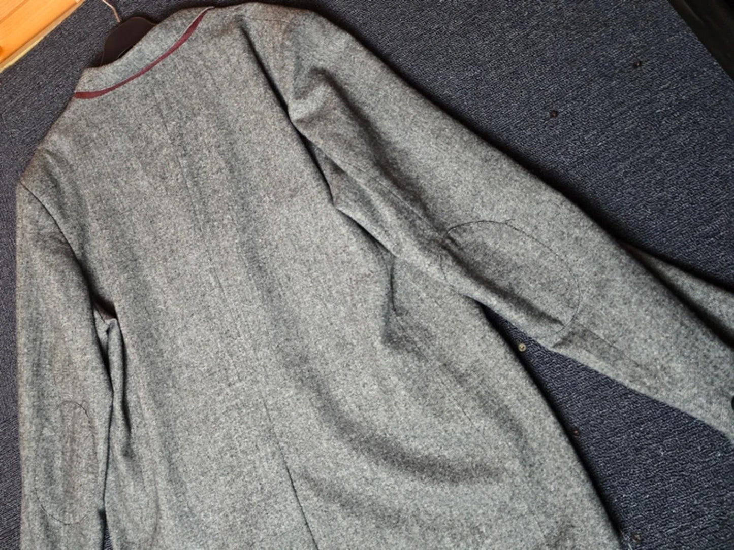 Peacocks Men's Grey Wool Blend Blazer Size XL 2-Button Lined Jacket