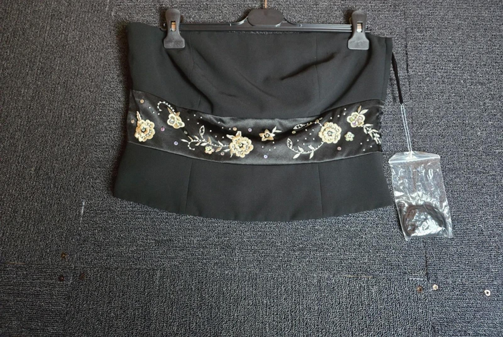 Nicholas Millington Black Embroidered Corset Top Size 14 Evening