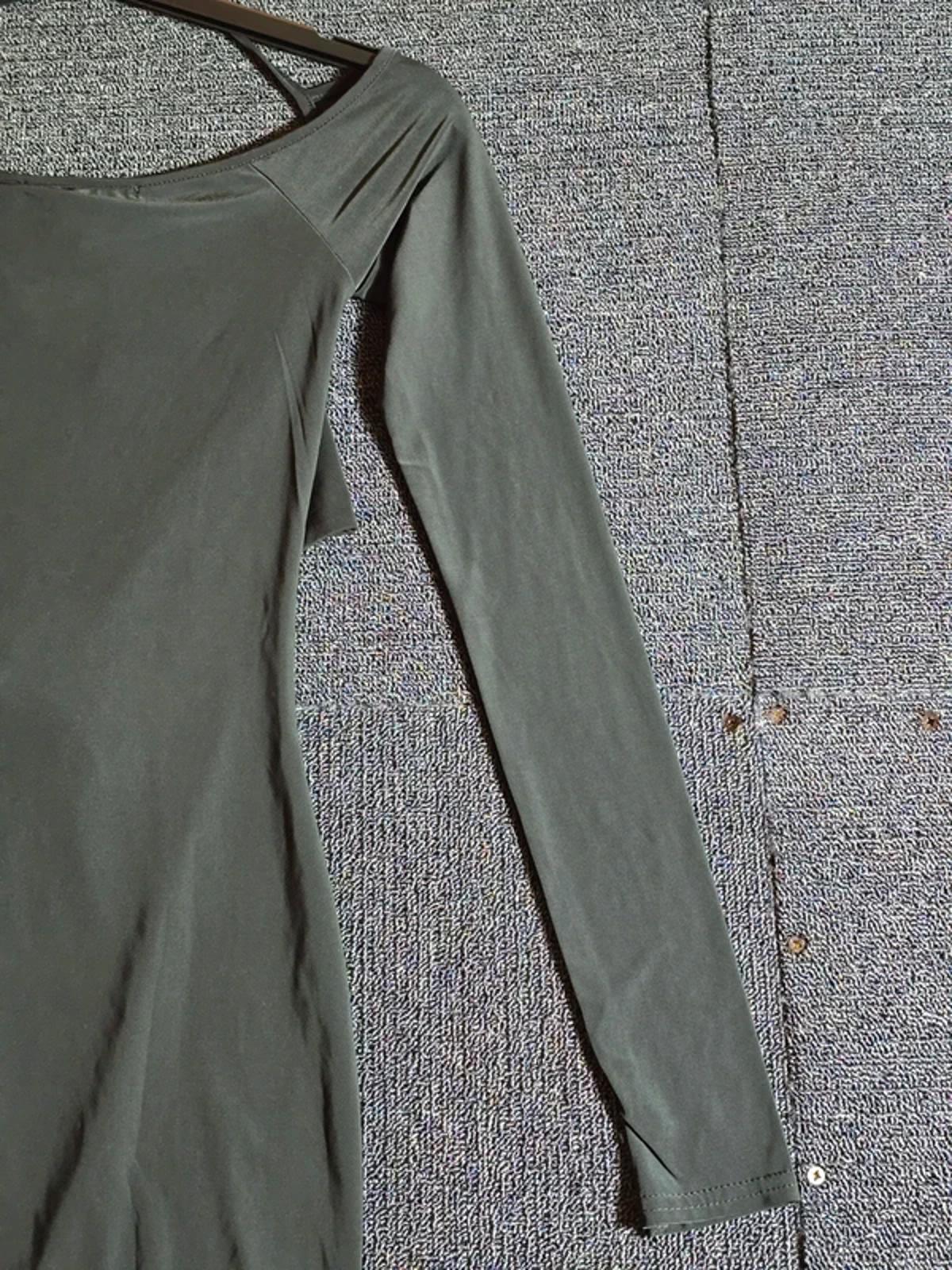 EGO Black Cut Out Bodycon Mini Dress Tie Front Long Sleeve UK Size 6