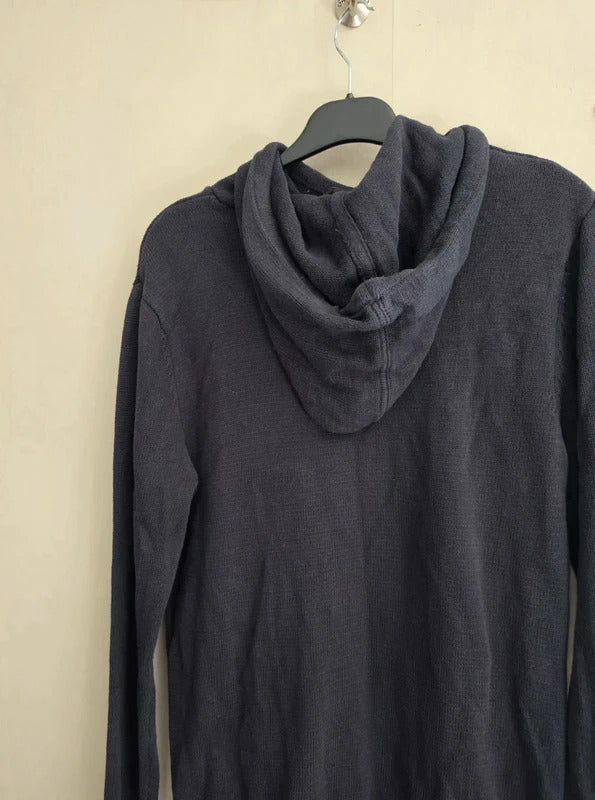 Firetrap Men's Navy Blue Long-Sleeved Knit Hoodie Size S