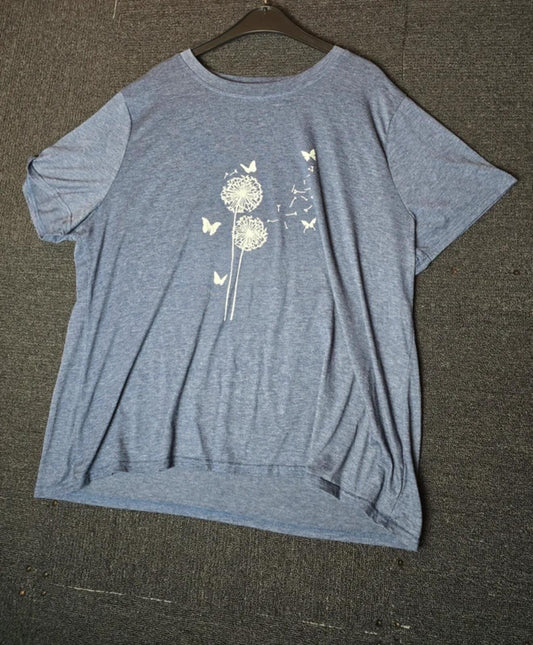 Navy & white short sleeved t-shirt 3XL size 22