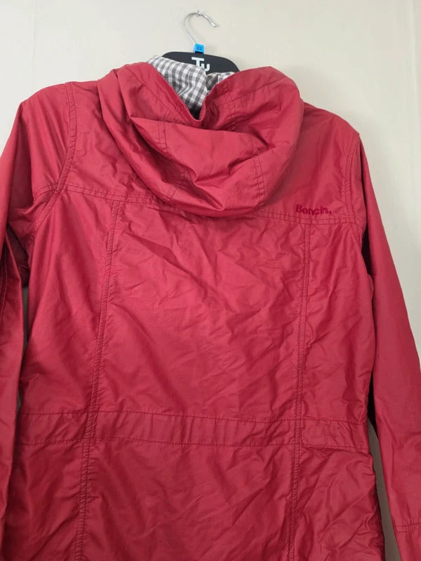 Bench Red Hooded Waterproof Parka Jacket Ladies UK 10 EU 38