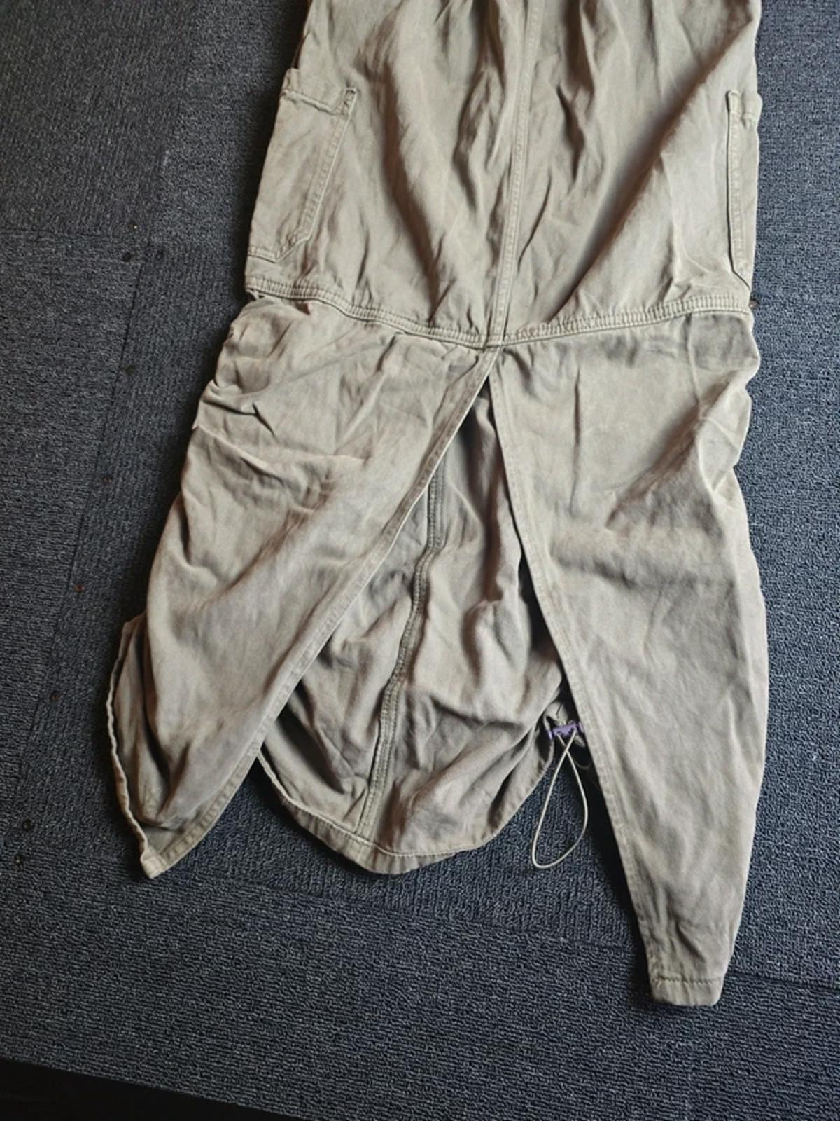 Stradivarius Khaki Cargo Skirt XS Size 6/8 Utility Drawstring Midi