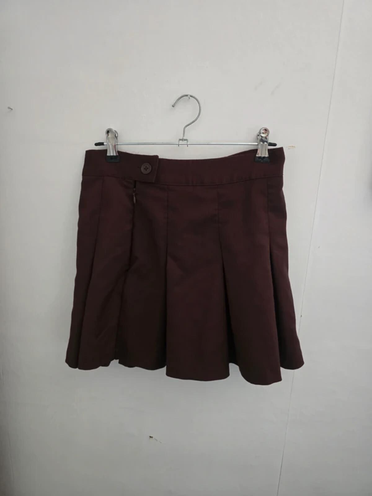 H&M Brown Pleated Flared Mini Skirt Size Eur 34 Size 6-8