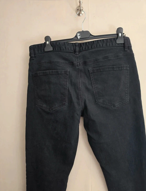 Next Men's Black Skinny-Fit Stretch Denim Jeans Size 34L